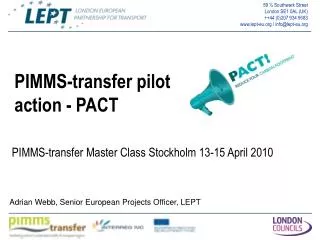 PIMMS-transfer pilot action - PACT
