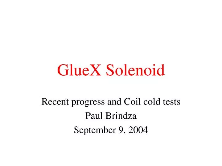 gluex solenoid