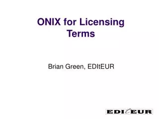 ONIX for Licensing Terms