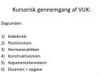 Kursorisk gennemgang af VUK: - slide 1
