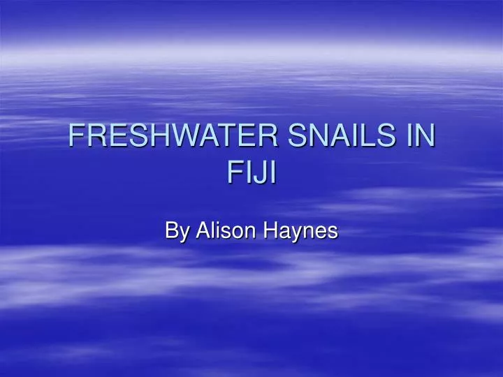 freshwater snails in fiji