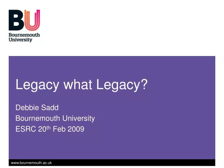 legacy what legacy