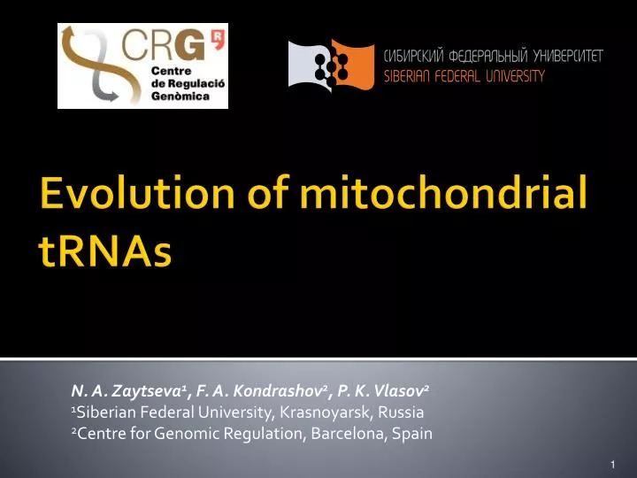 evolution of mitochondrial trnas