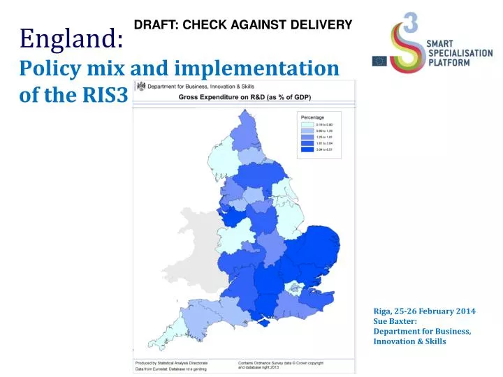 england policy mix and implementation of the ris3
