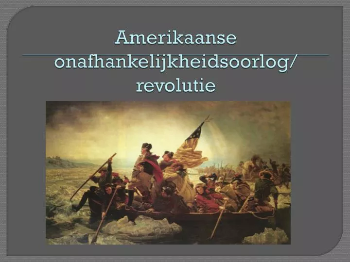 amerikaanse onafhankelijkheidsoorlog revolutie