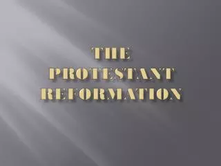 the protestant reformation