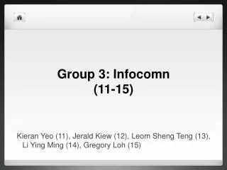 Group 3: Infocom n (11-15)