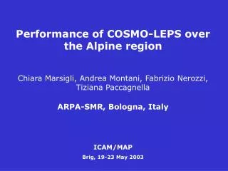 Performance of COSMO-LEPS over the Alpine region