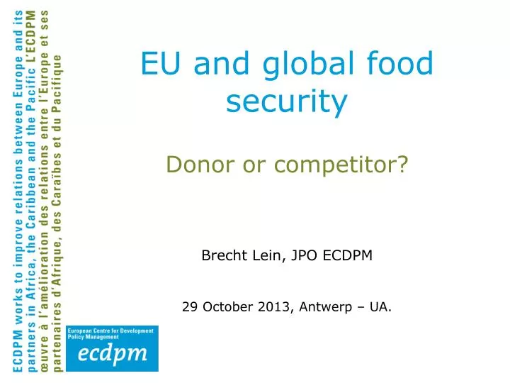 eu and global food security