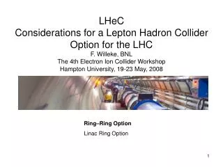 Ring–Ring Option Linac Ring Option