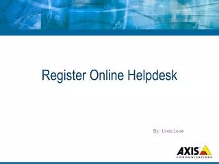 Register Online Helpdesk