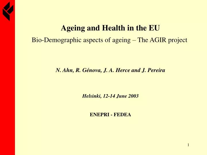 ageing and health in the eu