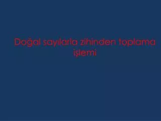 do al say larla zihinden toplama i lemi