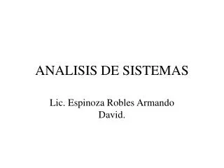 analisis de sistemas