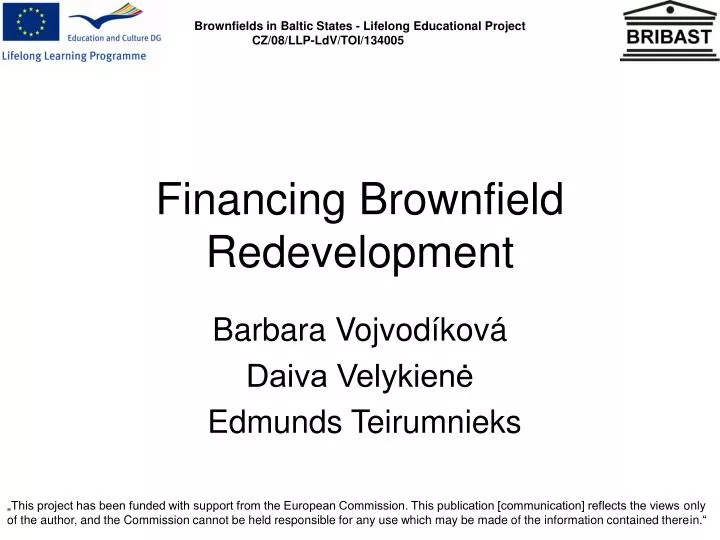 financing brownfield redevelopment
