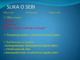 slika o sebi