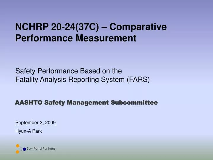 nchrp 20 24 37c comparative performance measurement