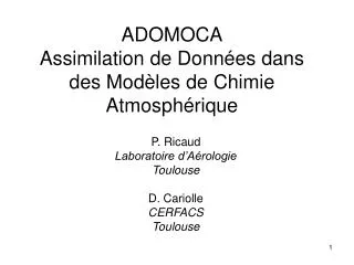adomoca assimilation de donn es dans des mod les de chimie atmosph rique