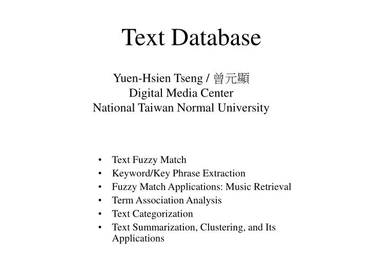 text database