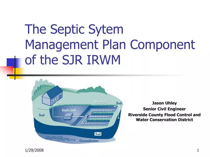 the septic sytem management plan component of the sjr irwm