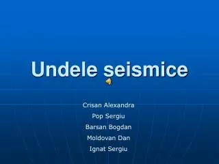 undele seismice