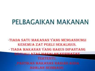 pelbagaikan makanan