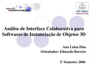 an lise de interface colaborativa para softwares de instancia o de objetos 3d