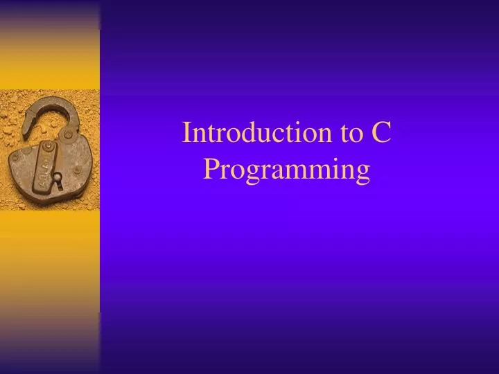 introduction to c programming