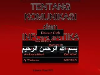 prinsip prinsip islam tentang komunikasi dan informatika