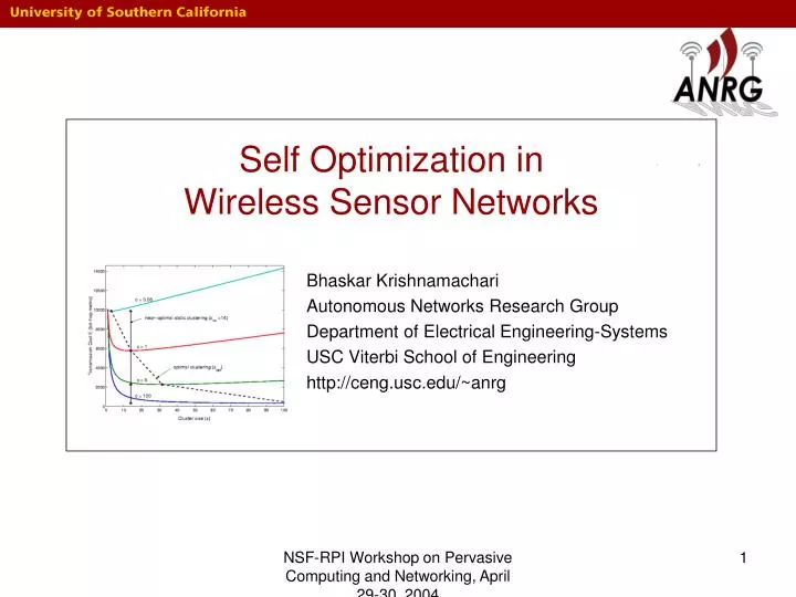 self optimization in wireless sensor networks