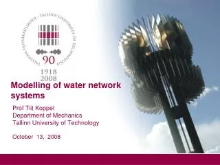 Modelling of water network systems