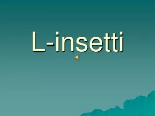 l insetti