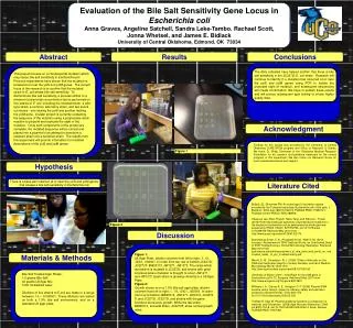 Evaluation of the Bile Salt Sensitivity Gene Locus in Escherichia coli