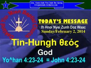 Tin-Hungh ???? God