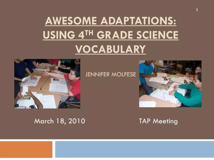 awesome adaptations using 4 th grade science vocabulary jennifer molfese