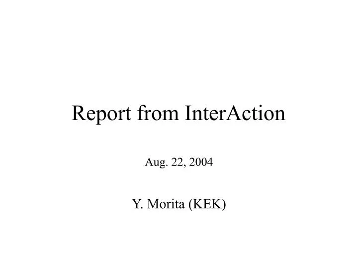 report from interaction