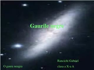 gaurile negre