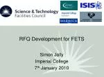 RFQ Development for FETS - slide 1