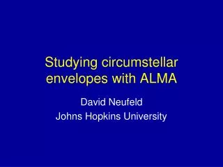 Studying circumstellar envelopes with ALMA