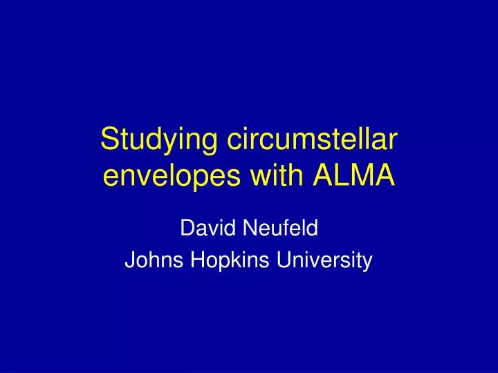 studying circumstellar envelopes with alma