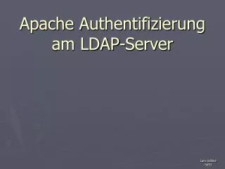 apache authentifizierung am ldap server