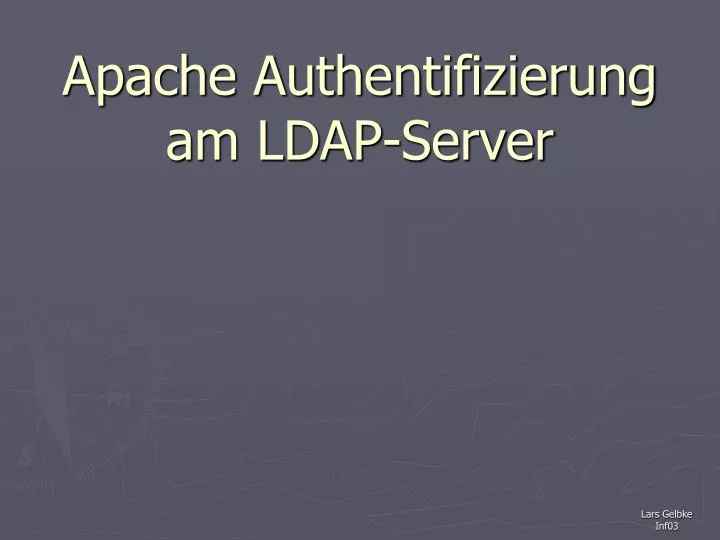 apache authentifizierung am ldap server