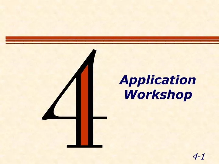 application workshop