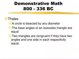 Demonstrative Math 800 - 336 BC