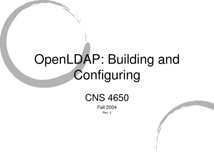 openldap building and configuring