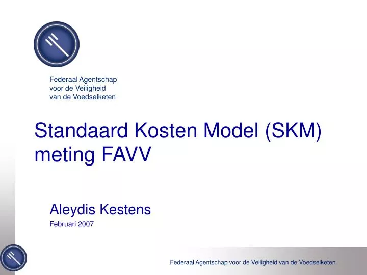 standaard kosten model skm meting favv