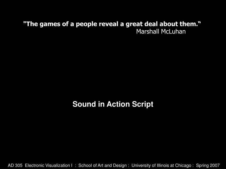 sound in action script