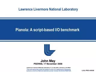 Pianola: A script-based I/O benchmark