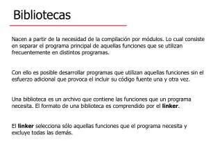bibliotecas