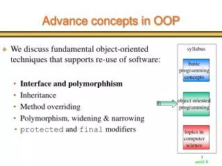 Advance concepts in OOP